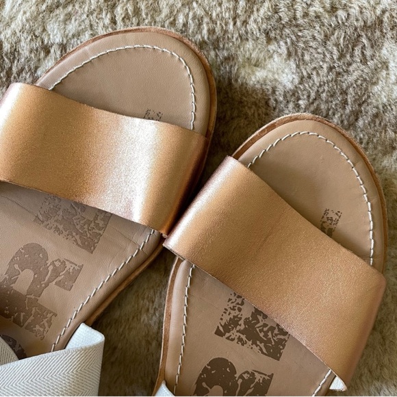 Sorel Ella Leather Rose Gold Sandals Size 8 - Picture 12 of 13
